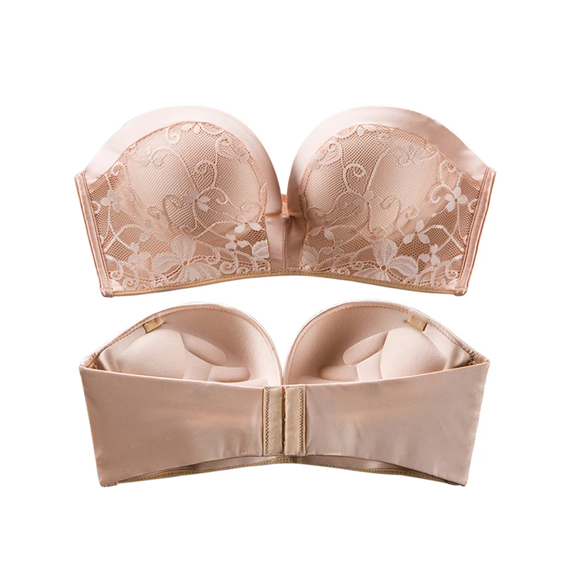 

Sanderala Sexy Women Seamless Underwear Lingerie Strapless Bra Wedding Dress Push Up Lace Invisible Backless Lingerie