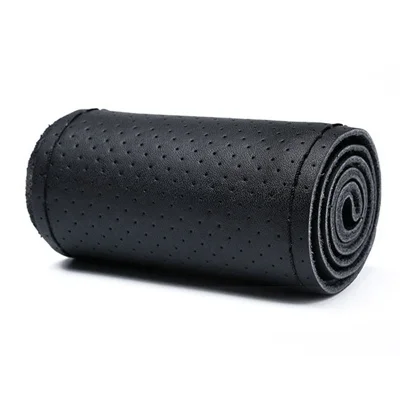 

Чехол на руль автомобиля, нескользящая мягкая искусственная кожа, 38 см, с иглой и нитками, оплетка на руль, автомобильные аксессуары