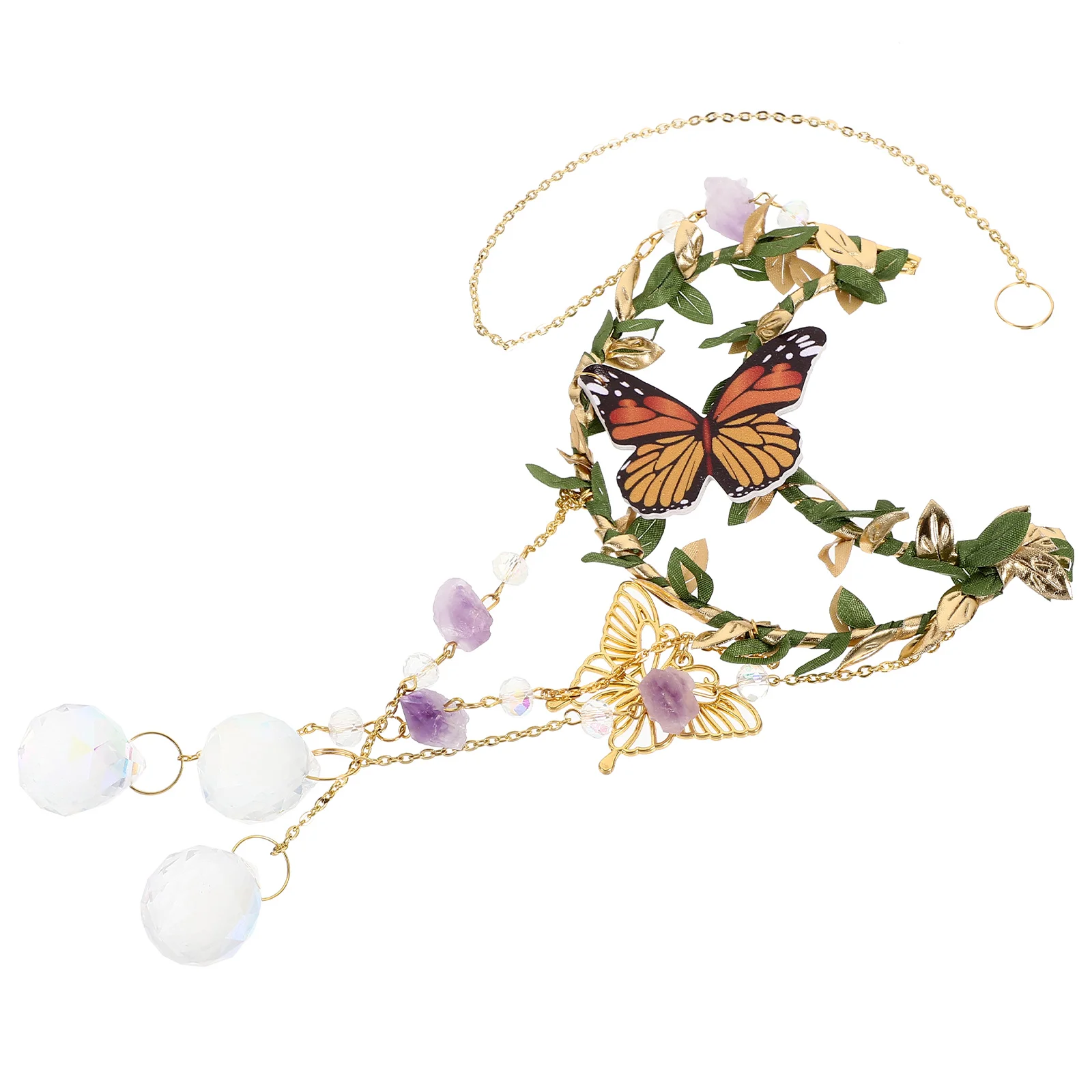 

Hanging Chandelier Lighting Crystal Ornament Crystals Sun Catcher Household Visor Suncatcher Decoration Pendant Metal