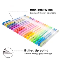 4860100120 color gel pens school supplies stationery school students painting office fluorescence flash metallic gouache pens