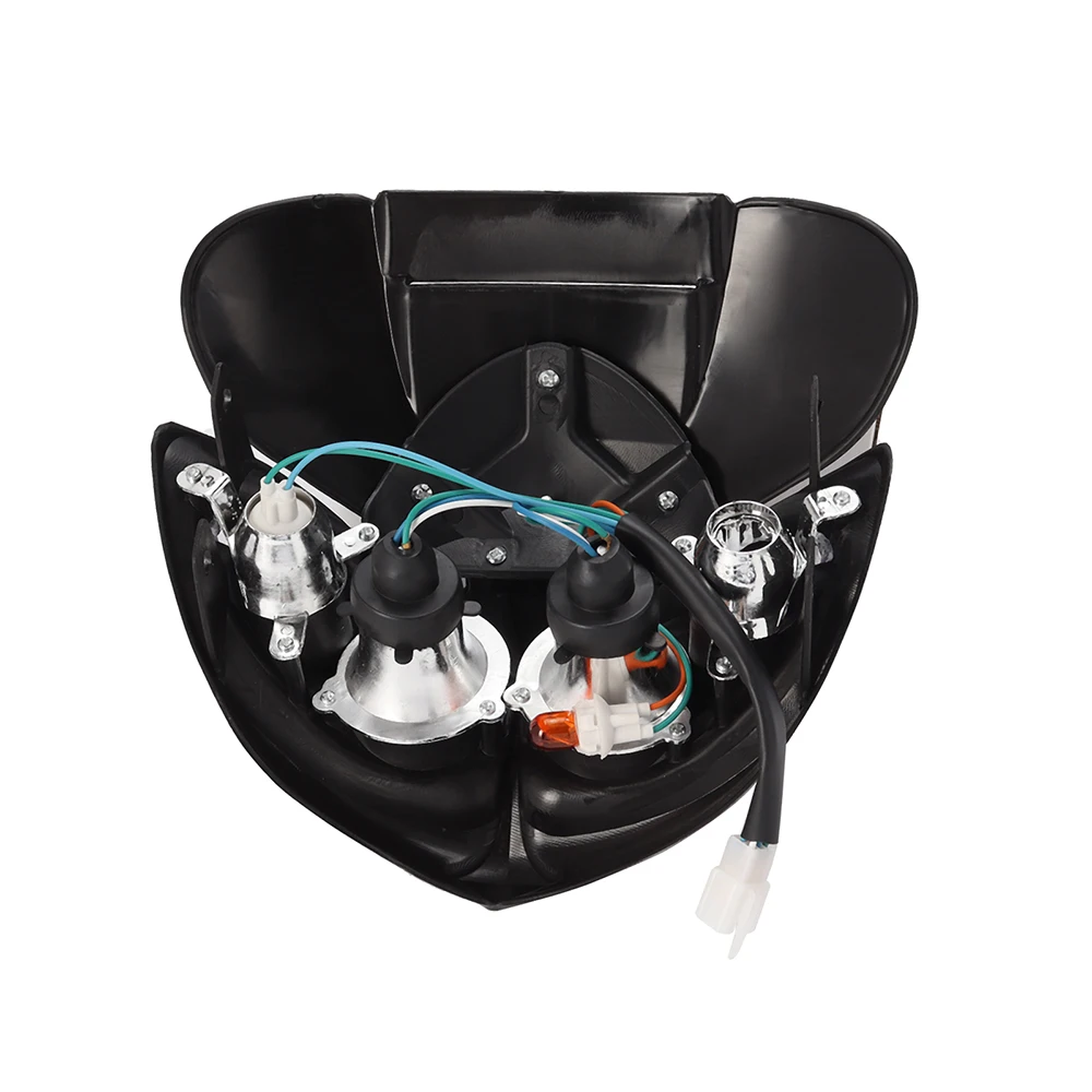 Черная мотоциклетная двойная фара передняя с обтекателем для универсального