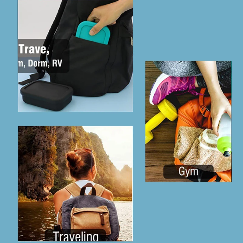 Портативный дорожный силиконовый контейнер для мыла с крышкой герметичный