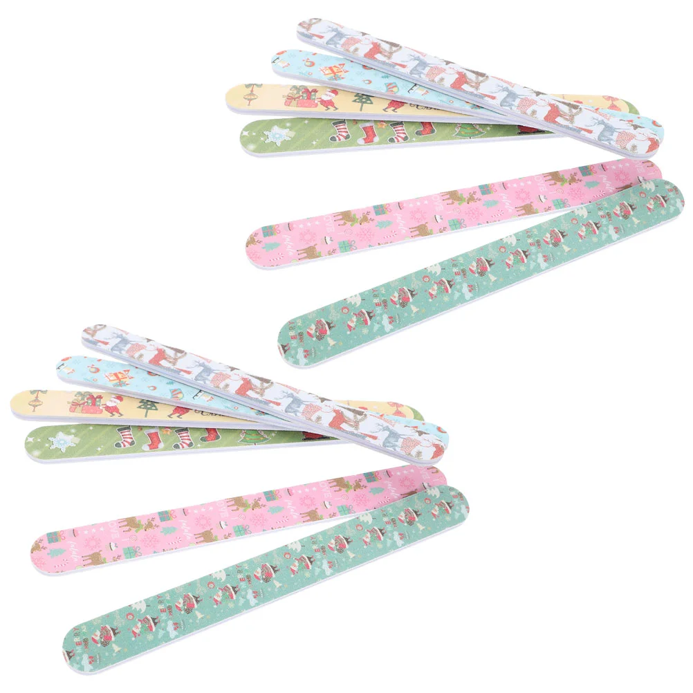 15 шт. рождественские пилочки для ногтей инструменты полировки маникюрный буфер