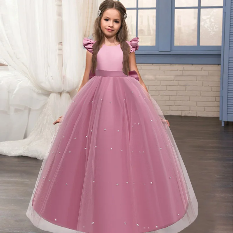 

New Year 2022 Costume For Children Christmas Dress For Evening Wedding Girl Prom Vestidos 10 12 13 14 Years Baby Kids Clothes