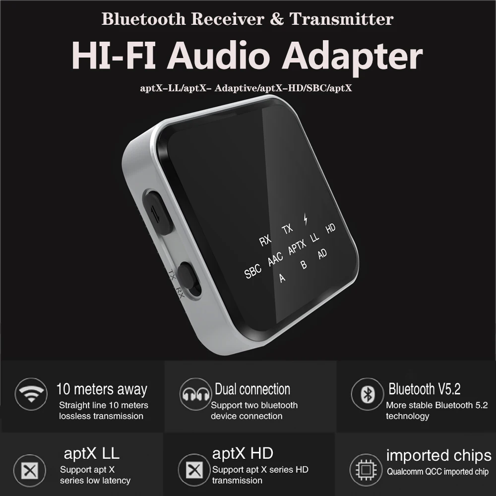 Bluetooth-приемник Tebe aptX-LL/HD с низкой задержкой 5 2 мм |