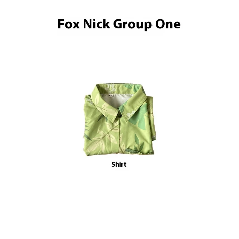 Новая кавайная рубашка для косплея Fox Nick Wilde с галстуком мужская летняя