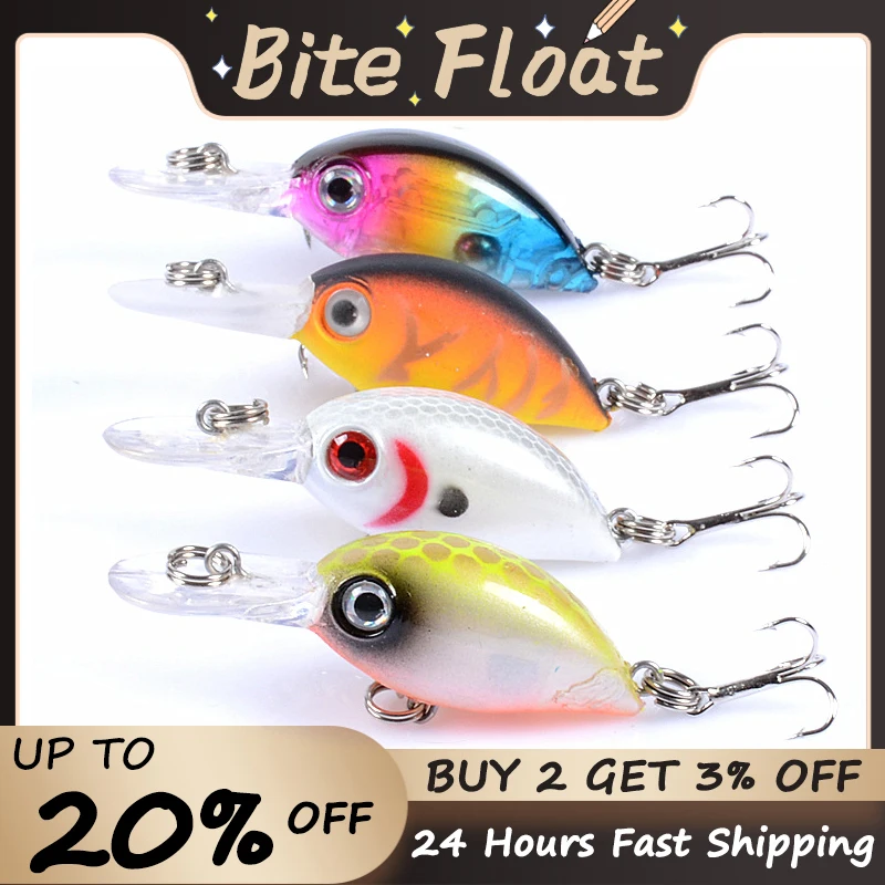 

Crankbait Diving 0.3-1.5m Crank Hard Baits 52mm 3.8g Pike Wobbler Bass Perch Plastic Artificial Floating Fishing Lure Tackles