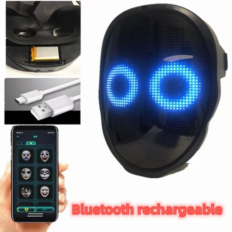 

Программируемая светодиодная маска Bluetooth AB