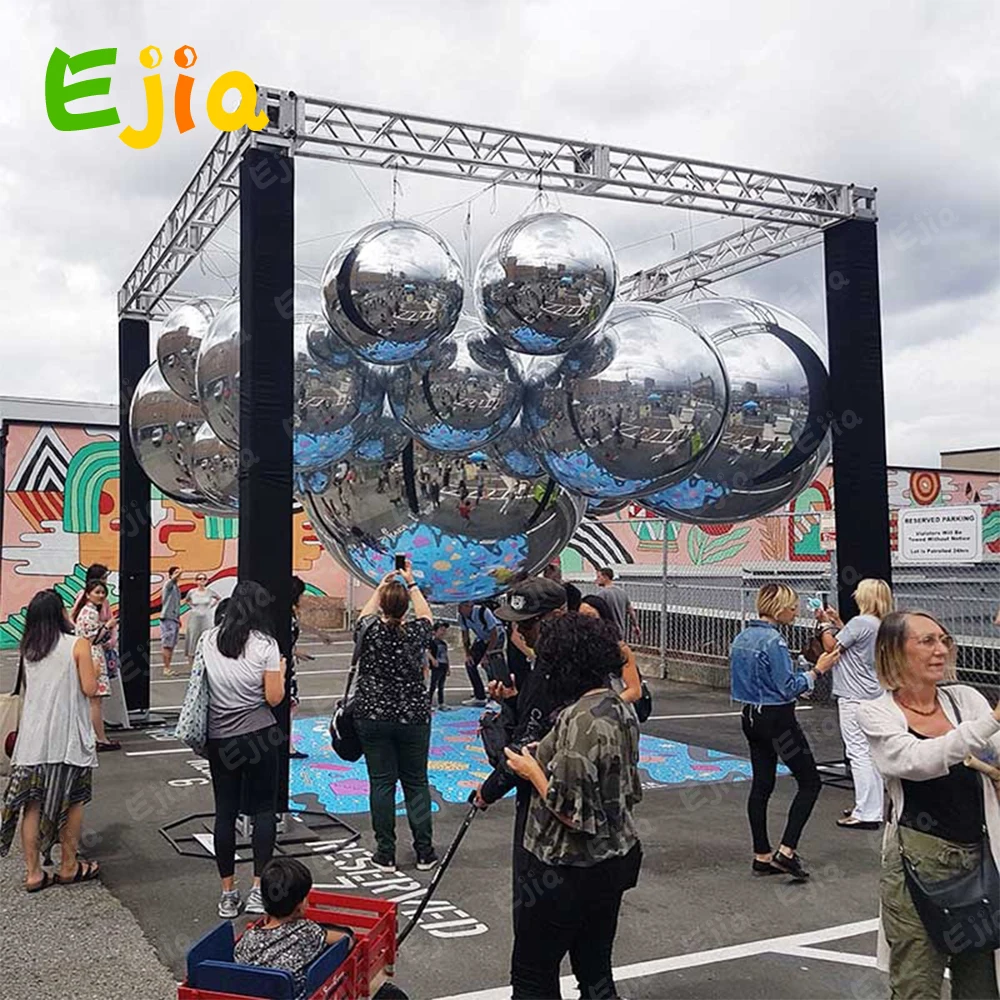 Гигантское украшение для мероприятий 1/2 м плавающий шар из ПВХ зеркальный