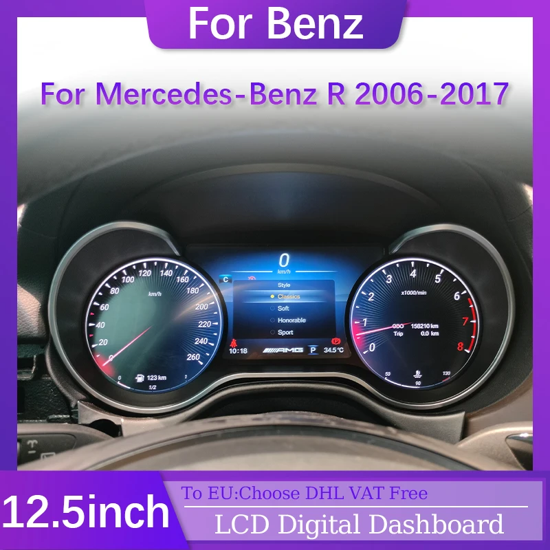 Цифровой кластер Linux с ЖК-дисплеем виртуальная кабина для Mercedes Benz R класс 06-17