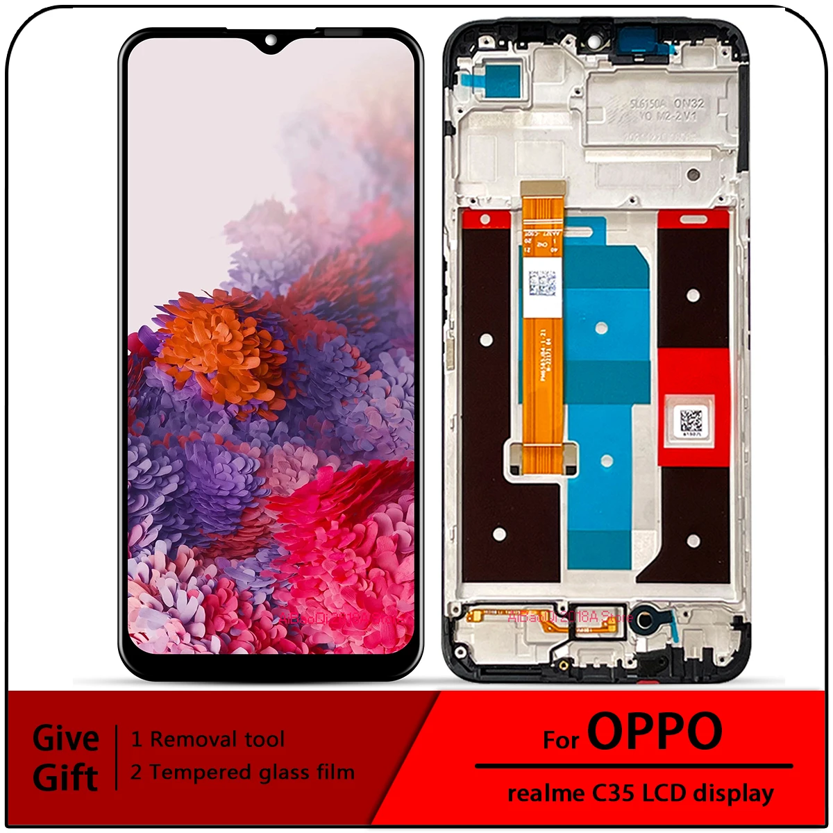 Для OPPO Realme C35 ЖК-дисплей RMX3511, ЖК-экран, сенсорная панель, дигитайзер для Realme C35, ЖК-дисплей с рамкой (art.: 3920cbabbc302) - 3920cbabbc302
