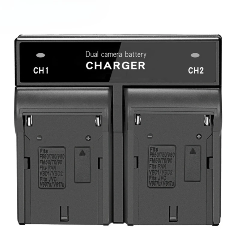 Фото Двухканальное цифровое зарядное устройство для аккумуляторов Sony NP-F970, F570, F960, NP-F730H, NP-F750, NP-F770, серий FP/FH/FH+/QM/F №4