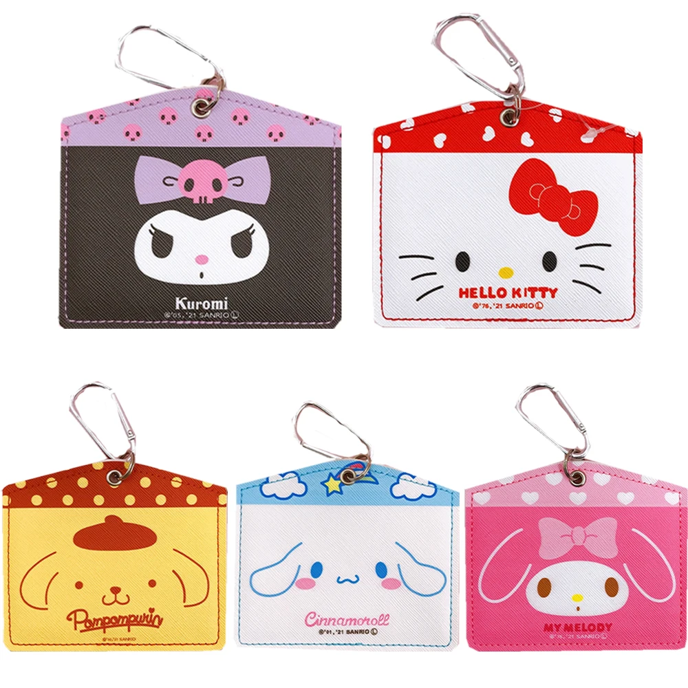 

Kawaii аниме карточный рукав мультфильм Cinnamoroll Kuromi My Melody Kittys Id Кредитная карта держатель сумка Подвеска детские подарки игрушки