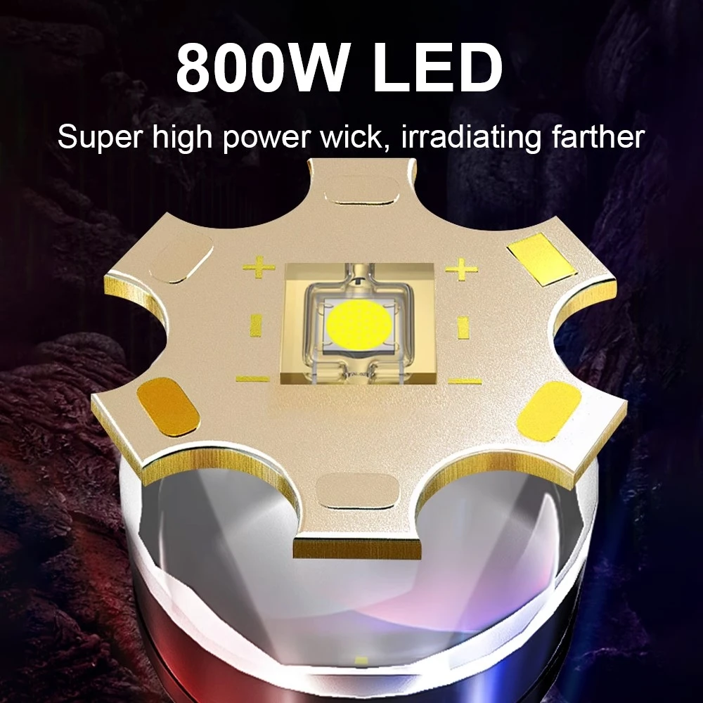 Новый мощный светодиодный фонарик супер яркий дальнего действия 3500 м уличный