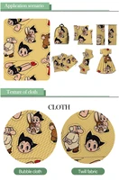 50145cm cute comic character polyester cotton fabric printed twill fabric patchwork sewing material diy boy shirt mask fabric