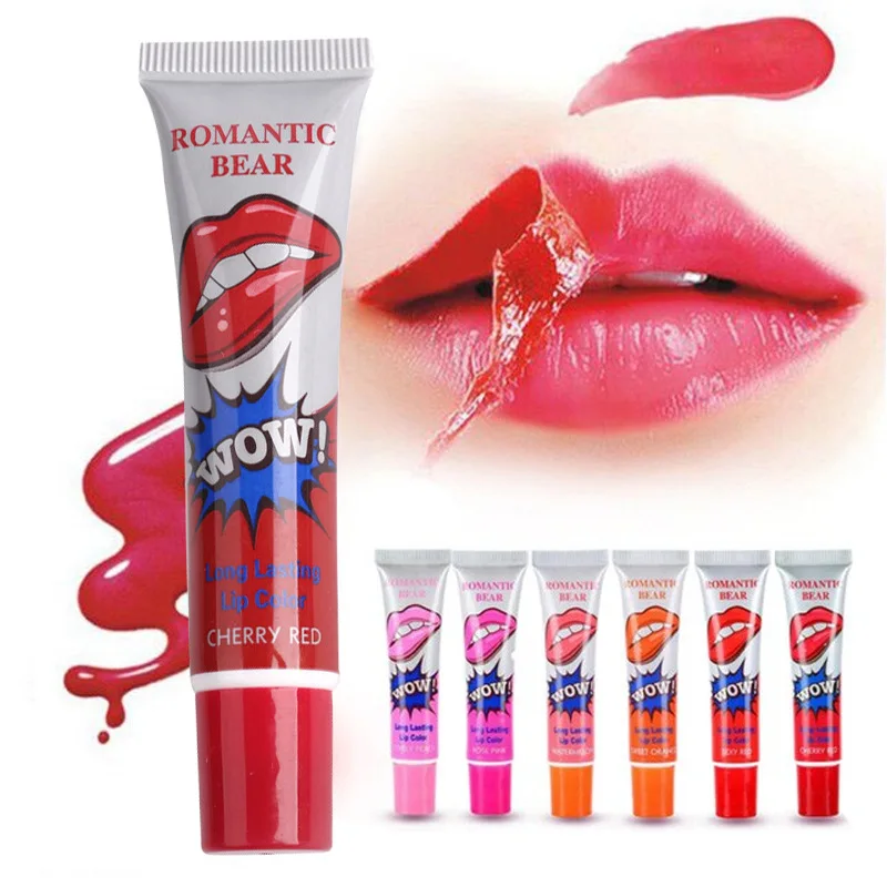 

6 Colors Peel Off Liquid Lipstick Waterproof Long Lasting Lip Gloss Tear Off Makeup Tattoo Lip Gloss Lip Tint Cosmetic