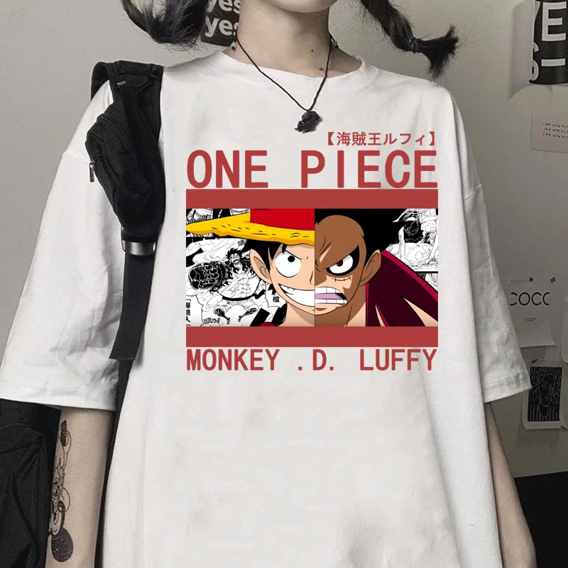 

One Piece T-Shirt Luffy Printing T-Shirt Loose Unisex Top Harajuku Summer Short Sleeve T-Shirt