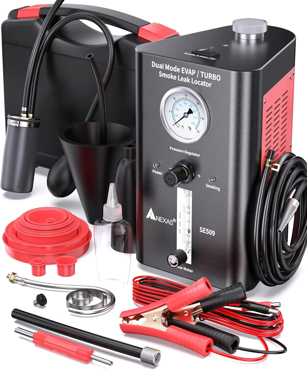 Автомобильный детектор утечки дыма NEXAS SE509 DUAL MODE EVAP TURBO со встроенным 2 воздушными