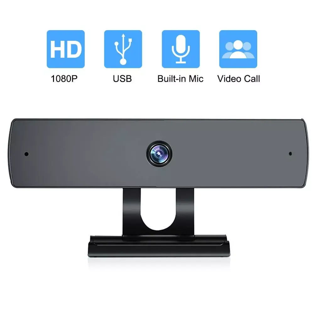 

HD 1080P Webcam with Mic Home Live Streaming Computer Camera USB Computer Camera for PC Laptop Desktop Video Calling Conference