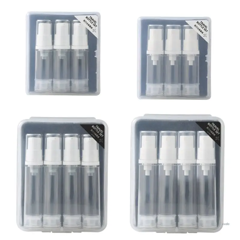 

5 шт. многоразовая бутылка-распылитель, вакуумная прозрачная бутылка для лосьона, дорожный образец, инструмент для ухода за кожей