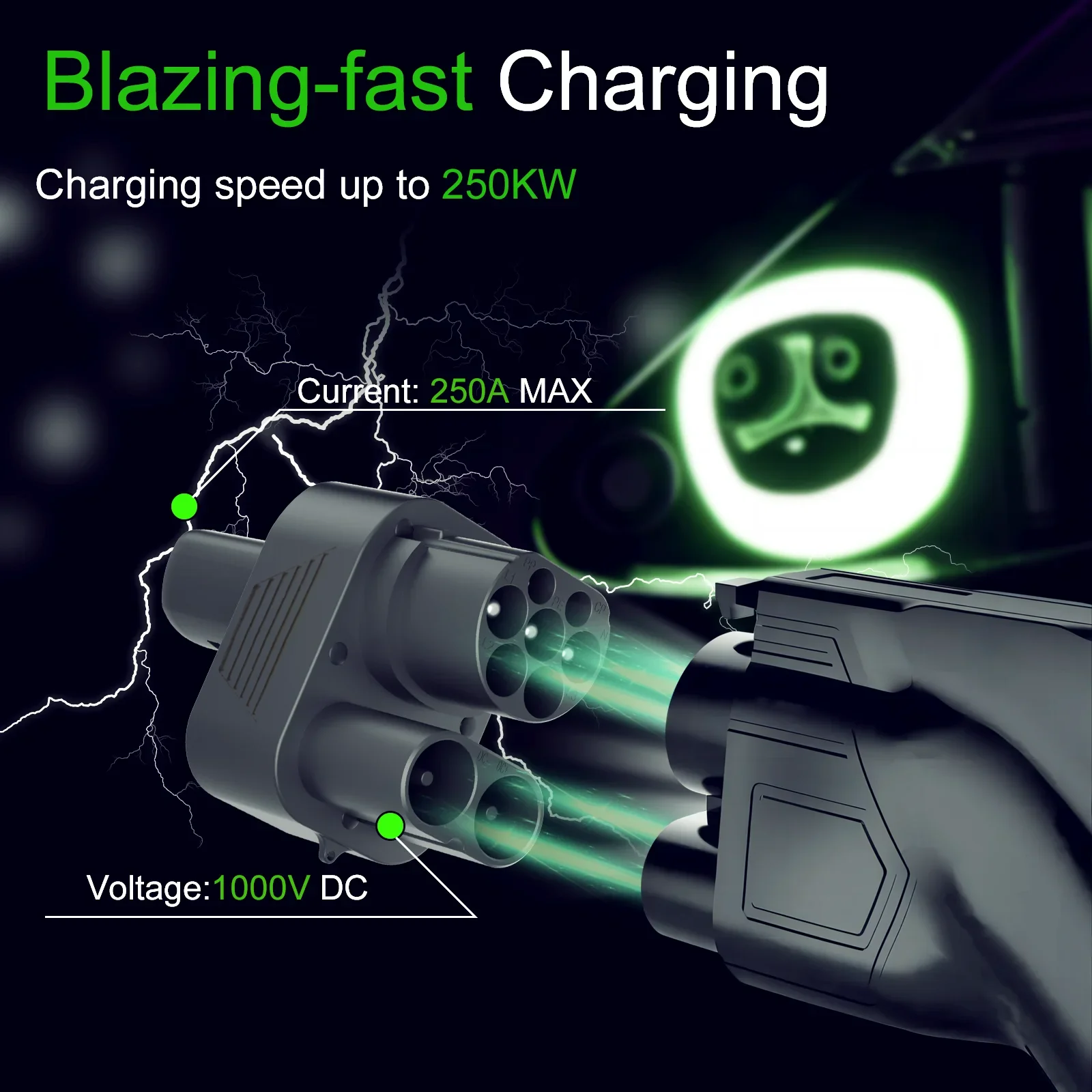 Адаптер NTO CCS2 к NACS AC+DC подходящий для комбинированного адаптера Tesla Model 3/X/Y