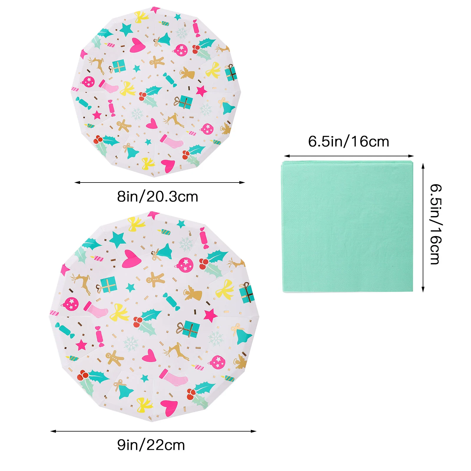 

1 Set of Christmas Party Birthday Party Disposable Paper Tray Napkin Supply