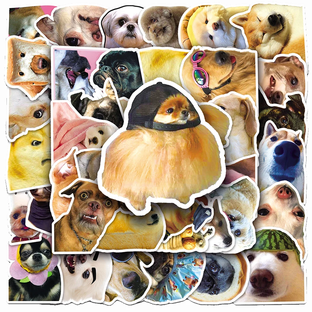 10/30/50 шт. забавные мультяшные наклейки с собаками и мемами для детей игрушки