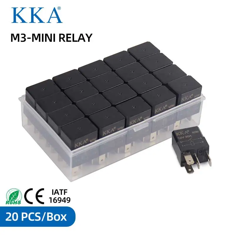 

[20 шт./упак.] KKA-M3 30A мини-автомобильное реле 12 В/24 В 4pin/5pin для автомобиля, мотоцикла, лодки, автомобиля