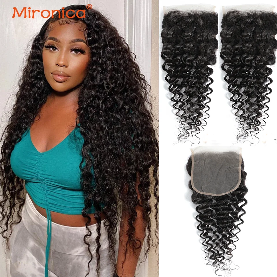 

13x4 Deep Wave Lace Closure With Baby Hair Brazilian 4x4 Body Wave Human Hair Closure For Black Women Natural Color Per-plucked