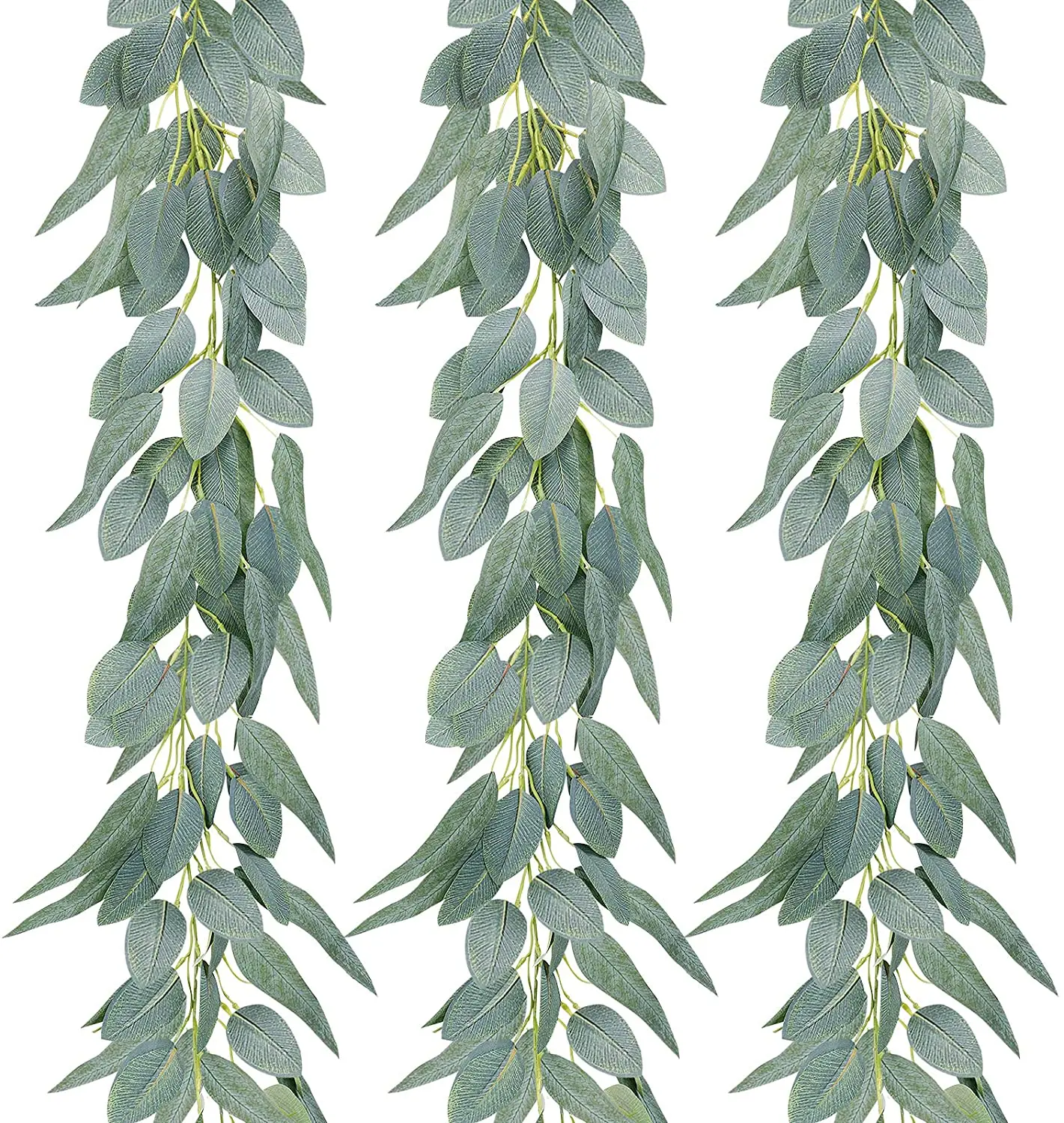 

3pcs Artificial Eucalyptus Garland Eucalyptus Vines, Greenery Garland Composed of 2 Types of Eucalyptus Leaves