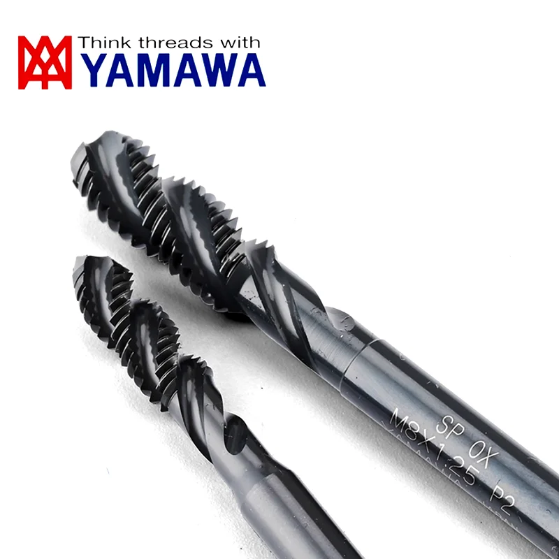 Фото Janpan YAMAWA 1 шт. HSSE TIN покрытие спиральный рифленый метчик UNC 2-56 3-48 4-40 6-32 10-24 1/4 3/8 UNF 10-32 метчики для машинной резьбы №1