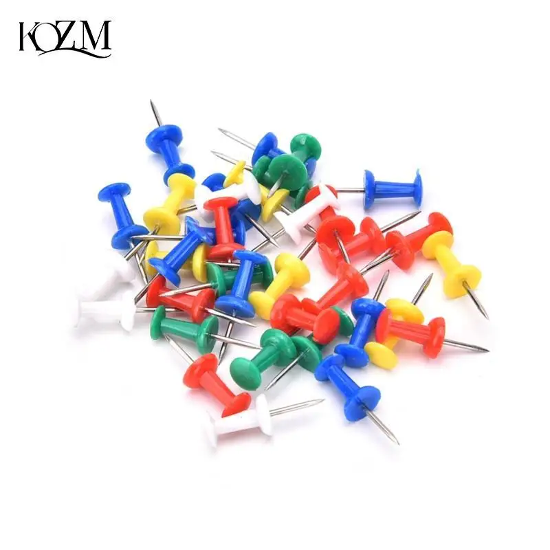 

80Pcs Assorted Making Thumb Tacks Multicolor Plastic Tacks Push Pins Cork Board Office School Stationery Supplies