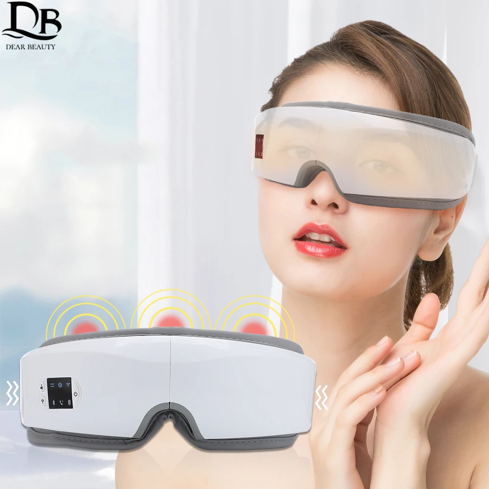 

Eye Massager Air Pressure Vibration Constant Temperature Hot Compress Wireless Connect Relieve Fatigue Eye Care Beauty Health