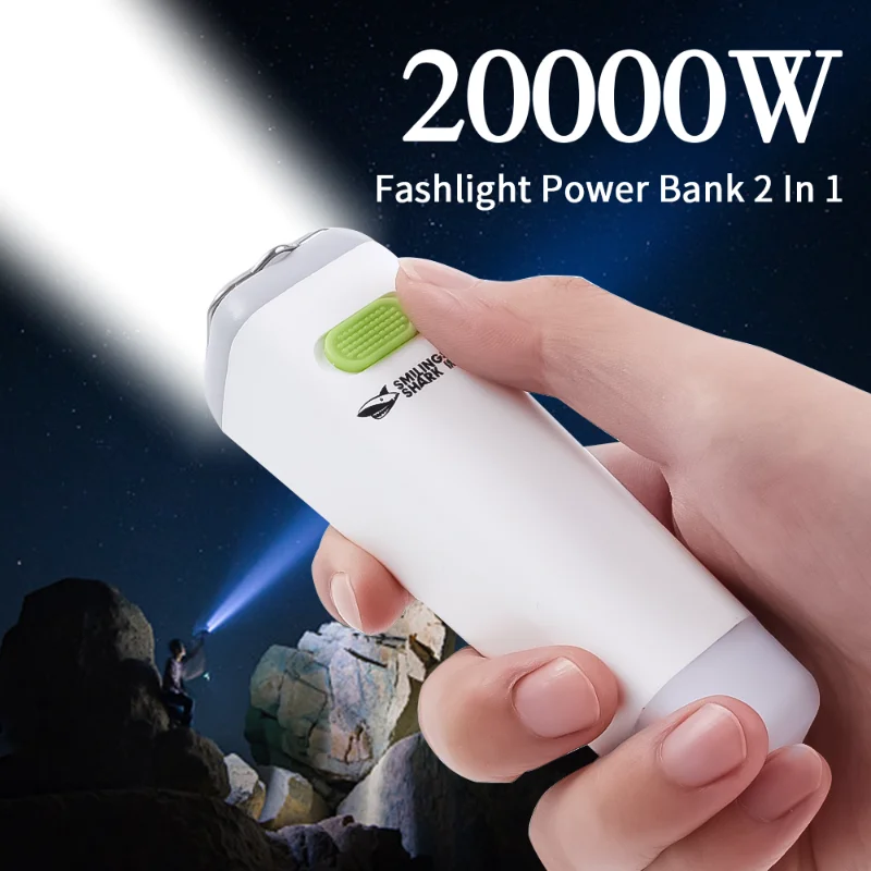 

Portable High Light Flashlight Mini Power Bank 2 In 1 Waterproof Ultra Bright Torch USB Rechargeable Powerful Lamp Flashlight