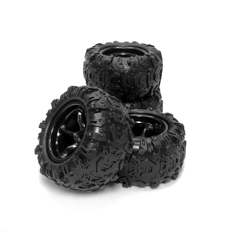 4Pcs Rubber Tire Wheel Tyre For Deerc 9300 9310 Pxtoy 9300 9302 9303 9304 1/18 RC Car Spare Parts Accessories images - 6