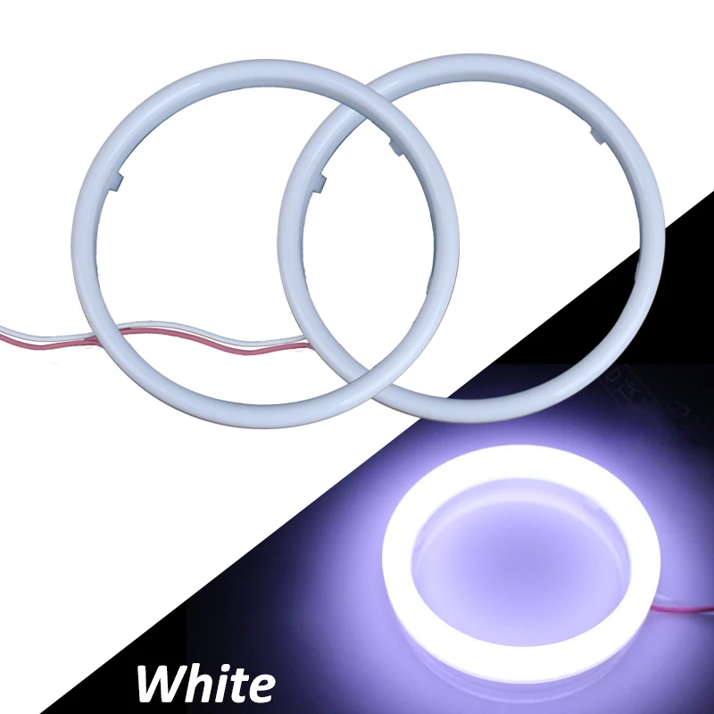 Автомобильные ангельские глаза, красные 60 мм, 70 мм, 80 мм, 90 мм, 95 мм, 100 мм, 110 мм, 120 мм, 12 В, светодиодное кольцо Halo DRL, универсальное для автомобиля, авто, противотуманные фары, мотоцикла