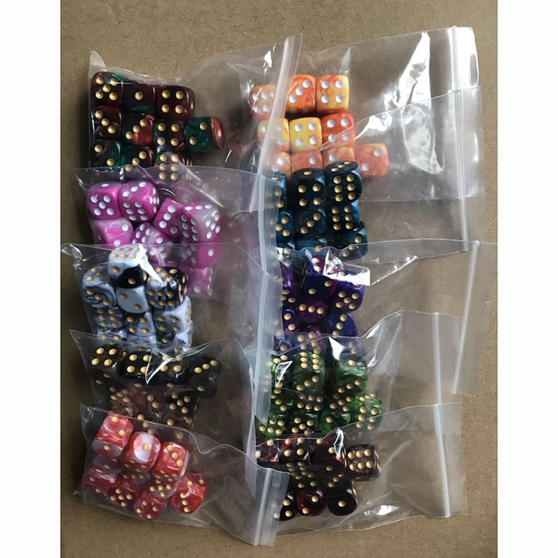 5pcs/set Two-color Dice Puzzle Game 15 Kinds Colorful Point Send Children Funny 16mm |