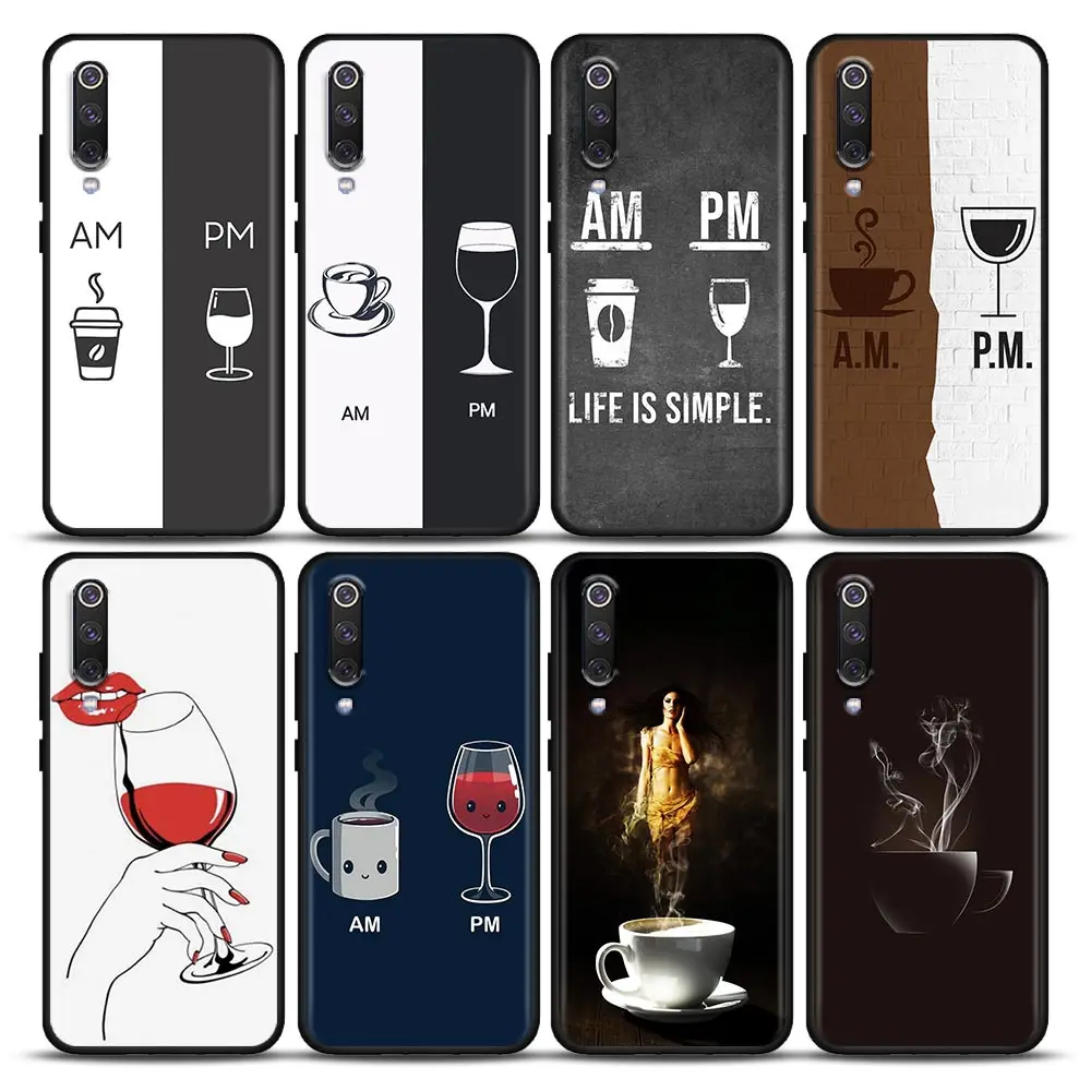 

Coffee Red Wine Cup Case for Xiaomi Mi 9 9T Pro SE Mi 10T 10S MiA2 Lite CC9 Pro Note 10 Pro 5G Soft Silicone Cover