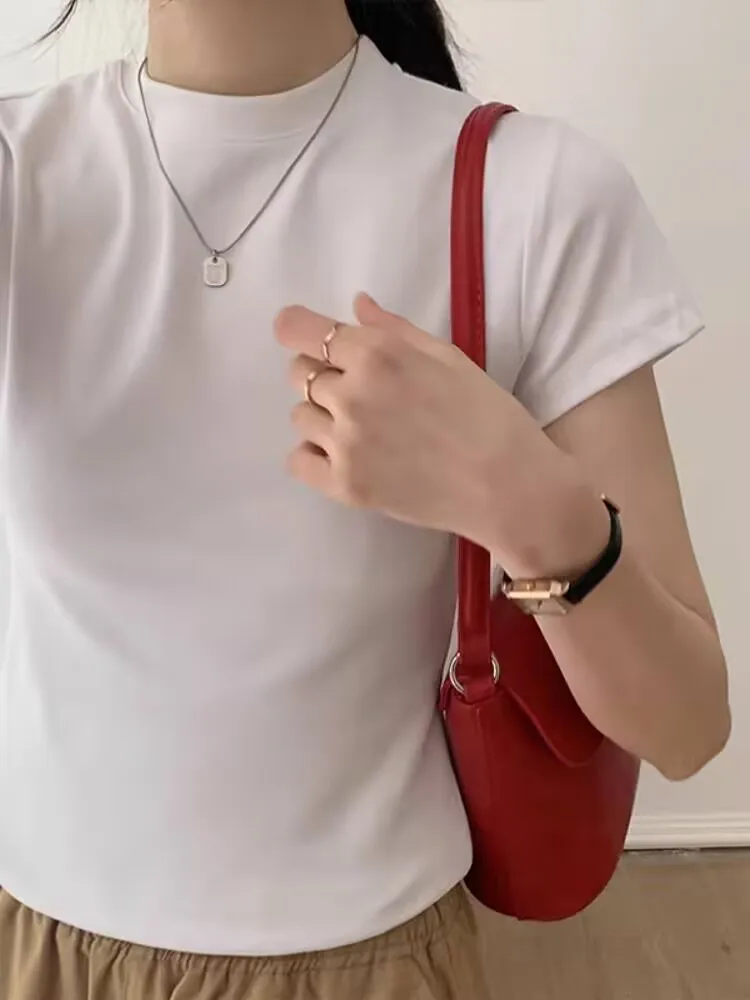 Новое поступление 2025 года корейская версия элегантная трендовая футболка