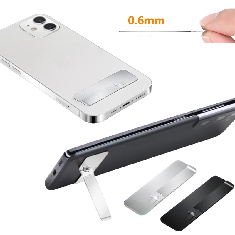 

Universal Mini Ultra Thin Foldable Desktop Mobile Phone Holder Bracket Invisible Portable Stand Metal Phone Support