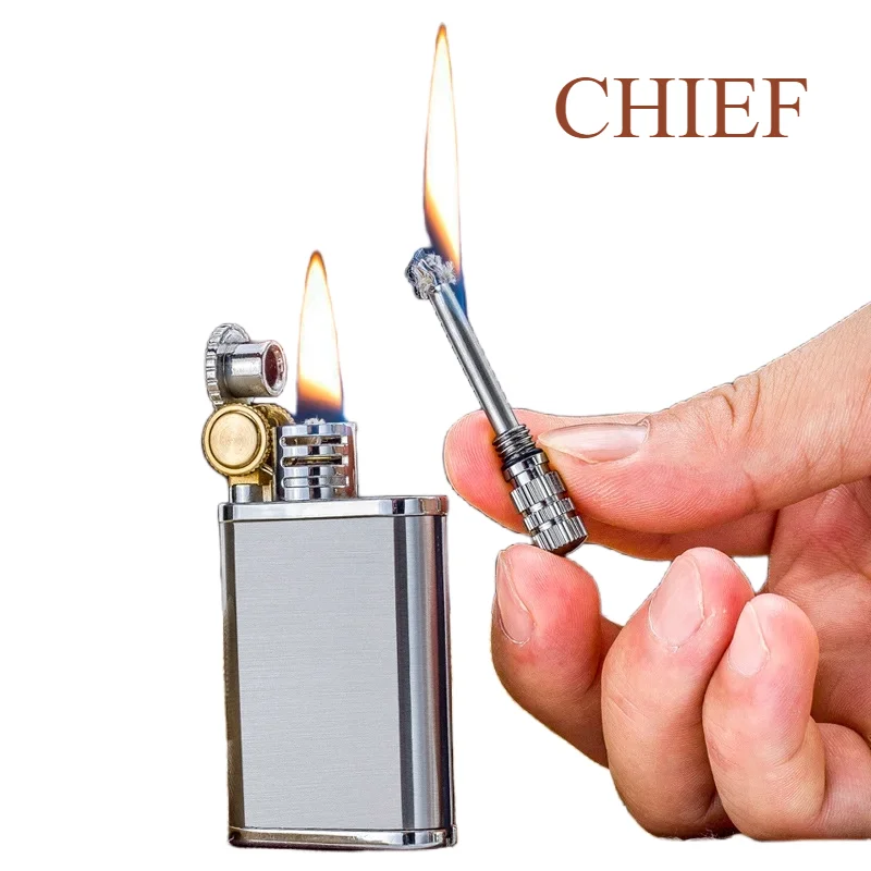 Фото Зажигалка CHIEF Ten Thousand Matches, керосиновая, двойного назначения, персональный подарок, аксессуары для курения, гаджеты для мужчин №5