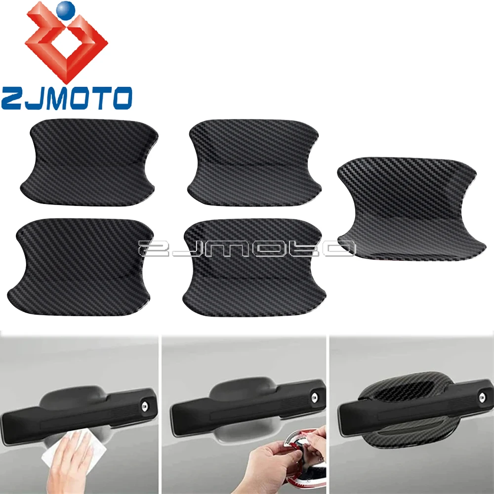

For Ford Bronc 2021 2022 2023 Car Accessories Door Handle Exterior Bowl Cap Cover Plastic Black / Carbon Protector Sticker