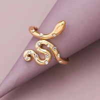 vintage snake ring cute small animal with rhinestone snake ring personal cool punk style gift birthday gift 2022