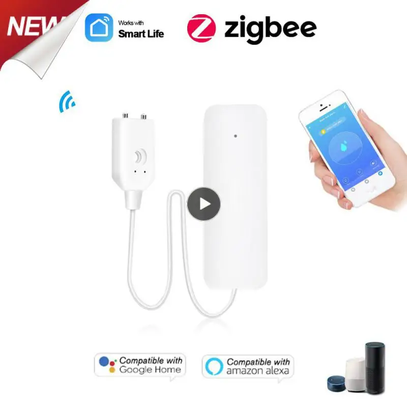 

Детектор утечки воды Zigbee Smart Life, умный дом Tuya, работает с приложением Zigbee Gateway