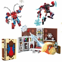 2022 marvels doctor strange spiderman no way home peter parker heroes book model building blocks bricks children kid toy gift