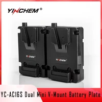 yinchem rolux yc ac16s dual mini v mount batteries power charger independent warning led d tap ports