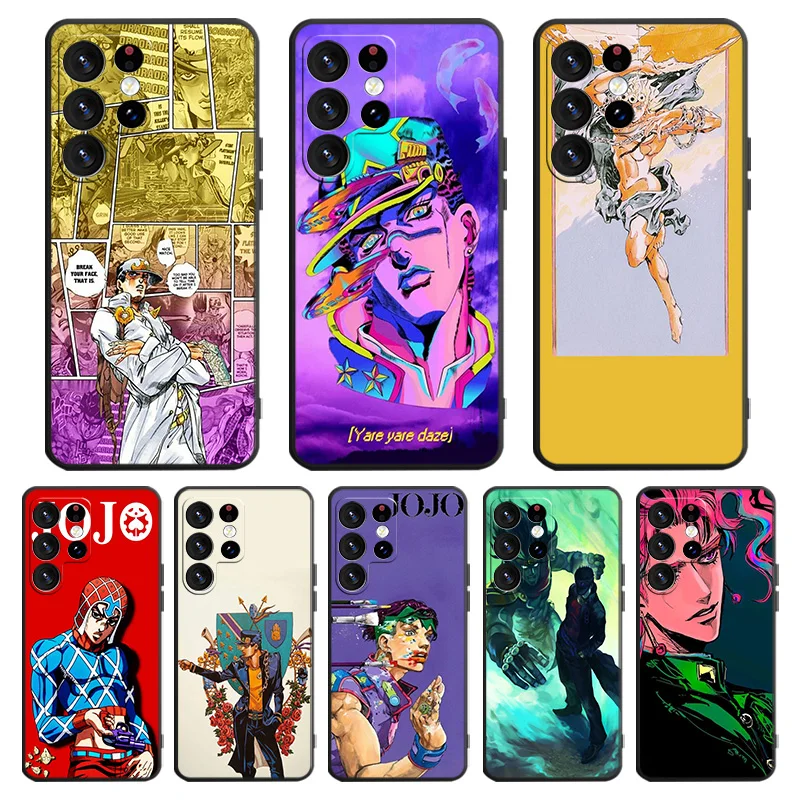 

JoJo Bizarre Adventure Phone Case For Samsung Galaxy S23 S22 S21 S20 FE Ultra S10e S10 S9 S8 Plus Lite Black Cover