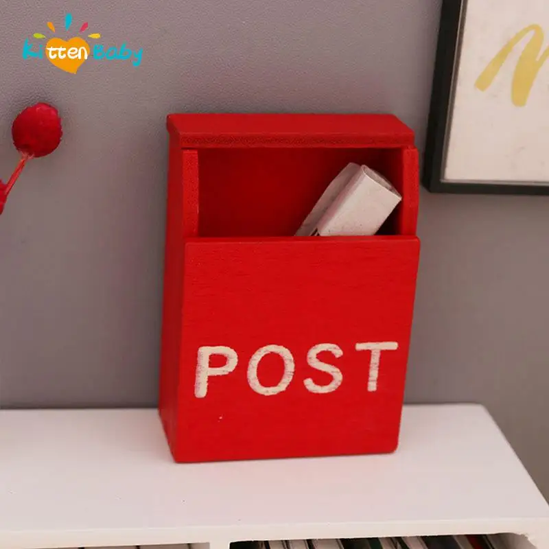 

Dollhouse 1:12 Dollhouse Mini Mailbox Christmas Day Pocket Scene Decoration Newspaper Toys Miniature Dollhouse Mini Accessories