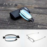 zuee portable anti blue light folding reading glasses with case men women telescopic presbyopia eyeglasses elderly glasses