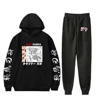 baki the grappler anime cosplay mens set hoodie sets tracksuit sweatpant 2 pieces autumn winter male warm clothing pullover men